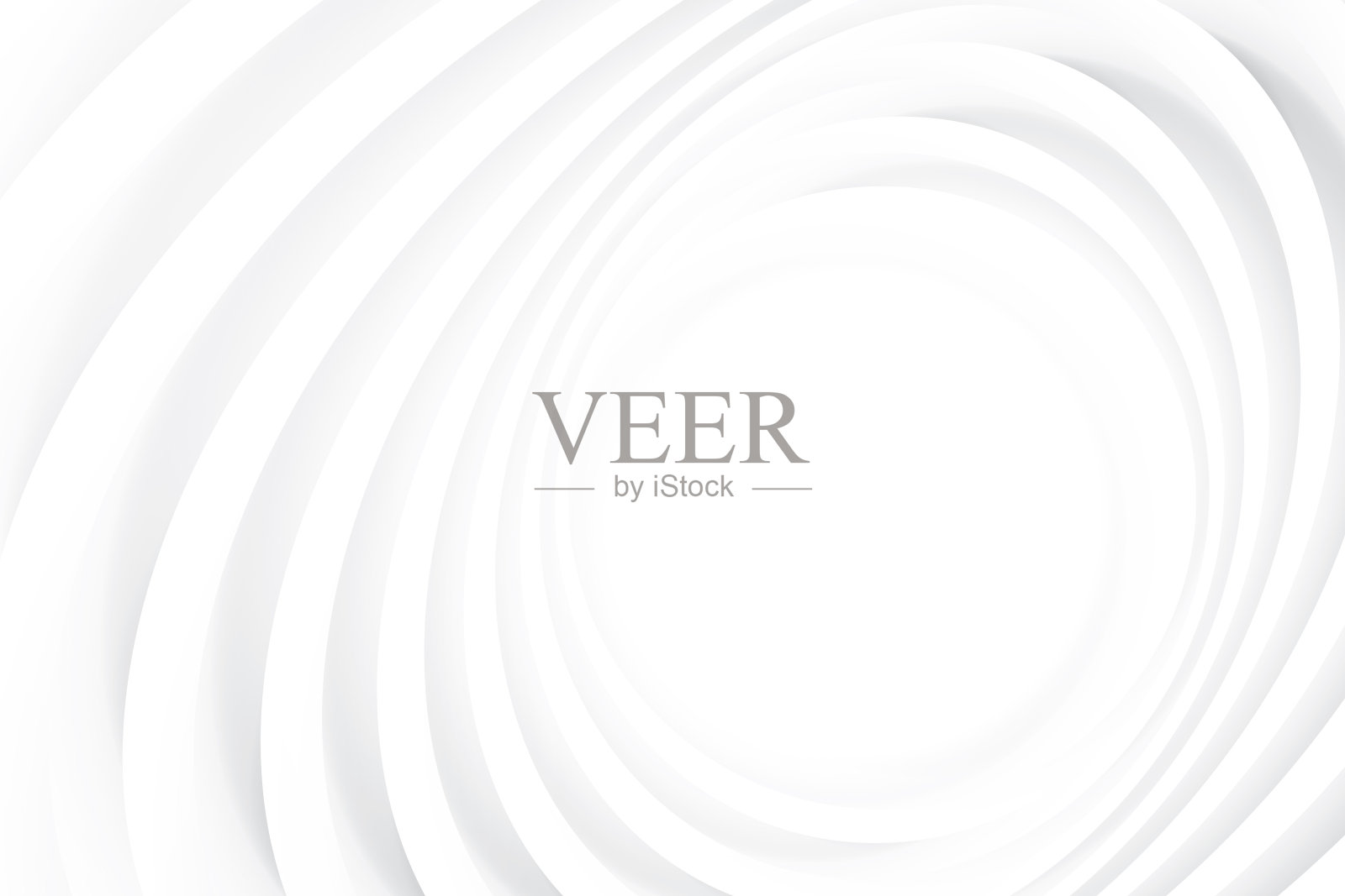 抽象的白色和灰色的颜色，现代的设计背景与几何圆形。矢量插图。插画图片素材