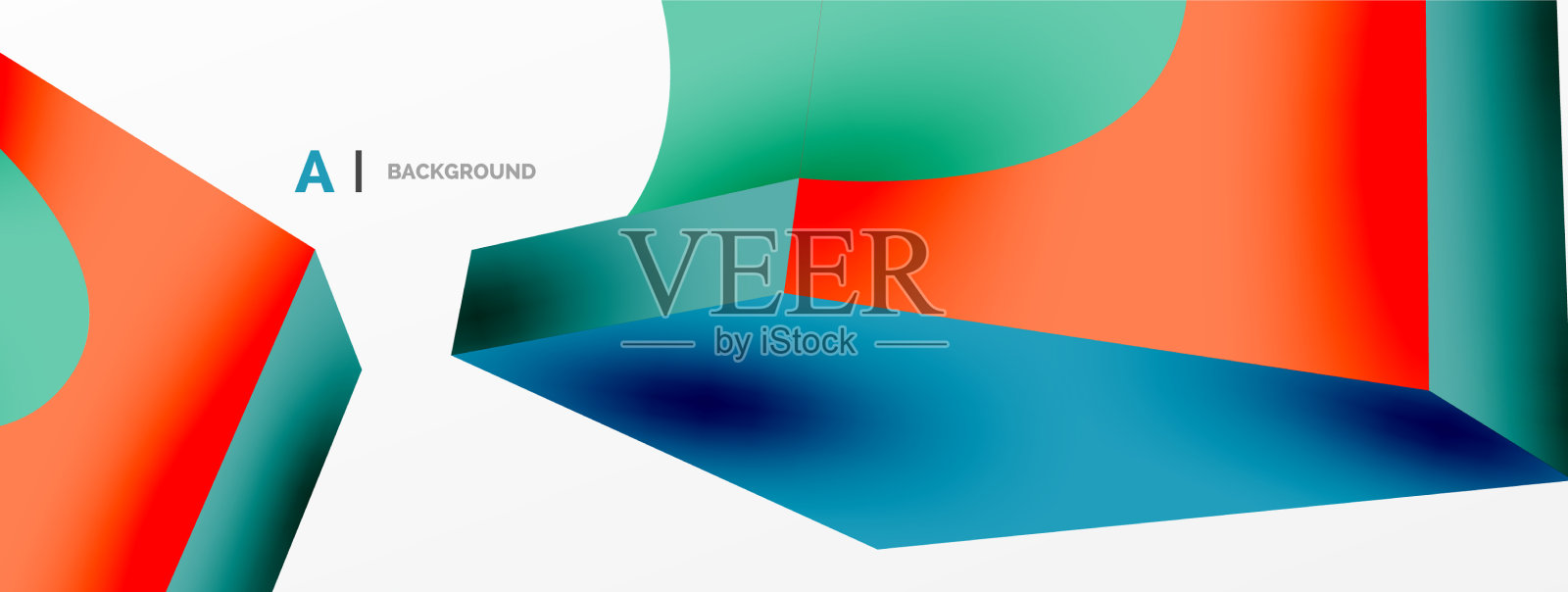 抽象背景-三维抽象形状墙纸插画图片素材