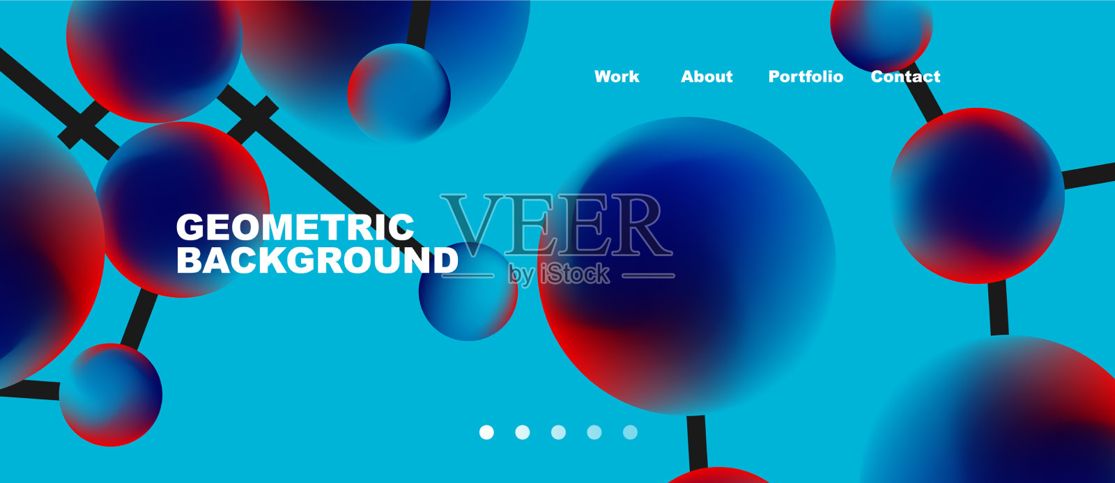 线点连接几何抽象插画图片素材