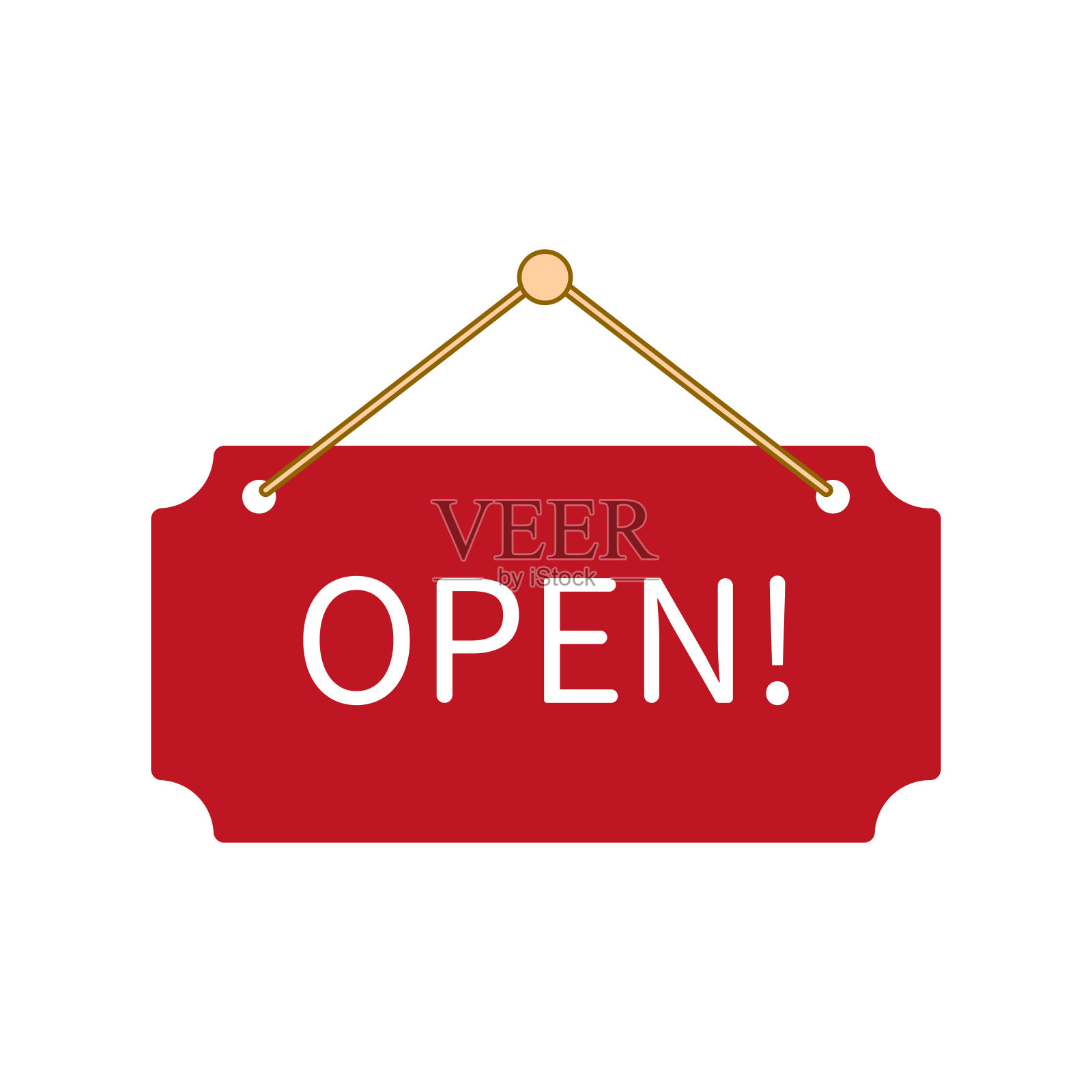 商店标志开着，关着，大减价。图标。插画图片素材