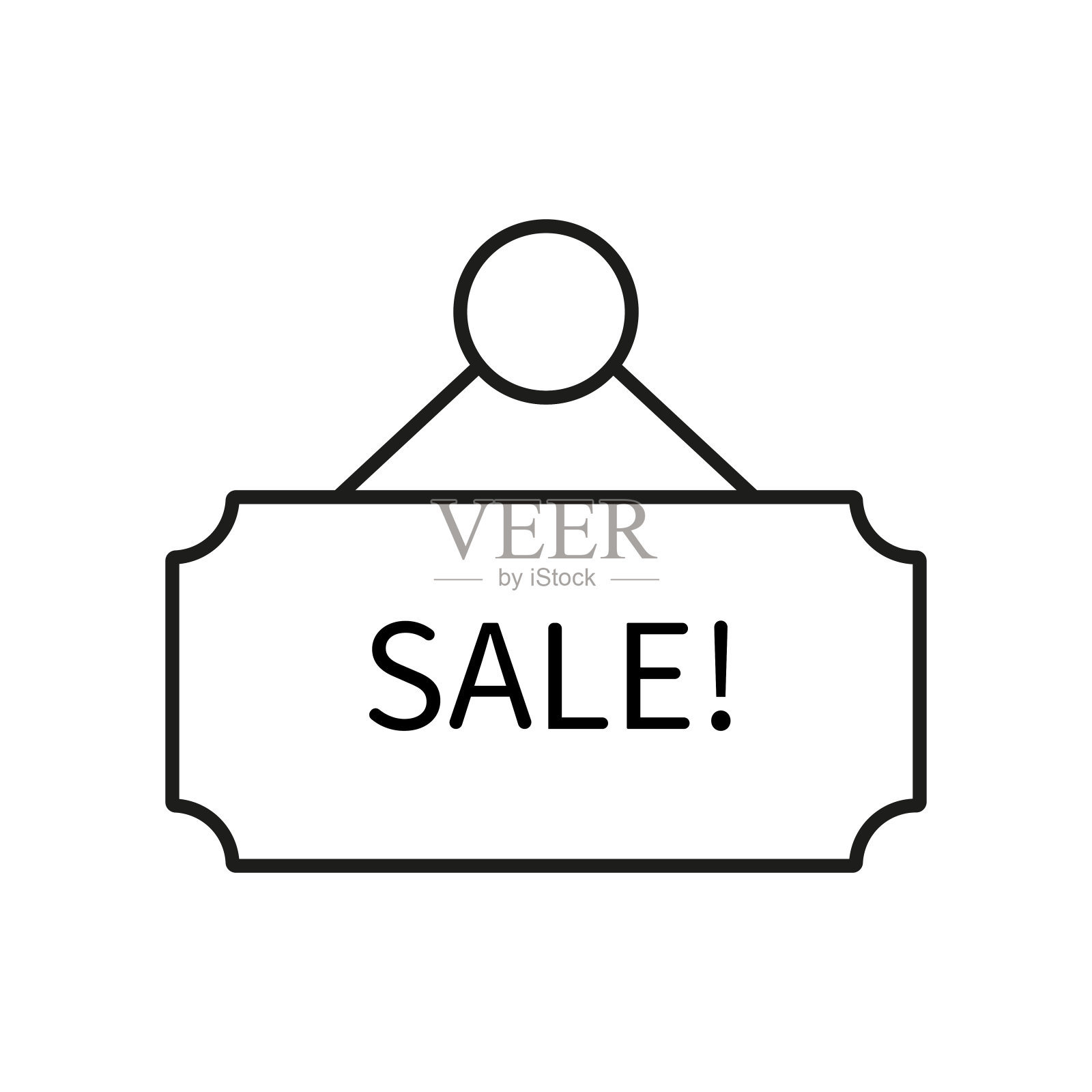 商店标志开着，关着，大减价。图标。插画图片素材