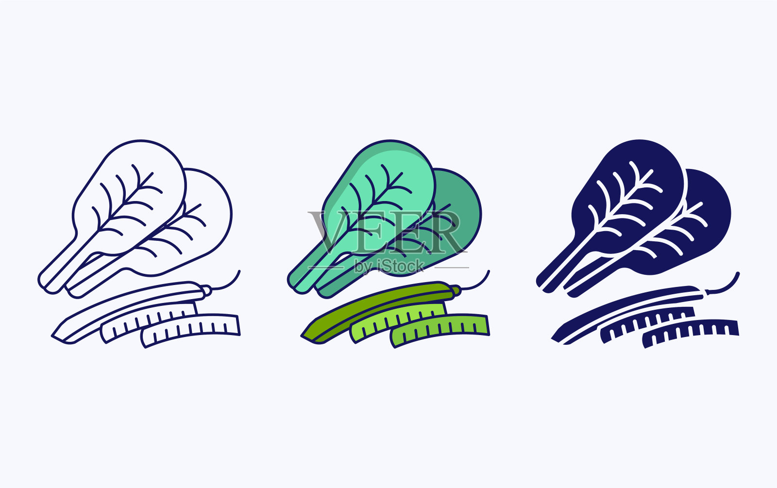 菠菜豆子图标插画图片素材