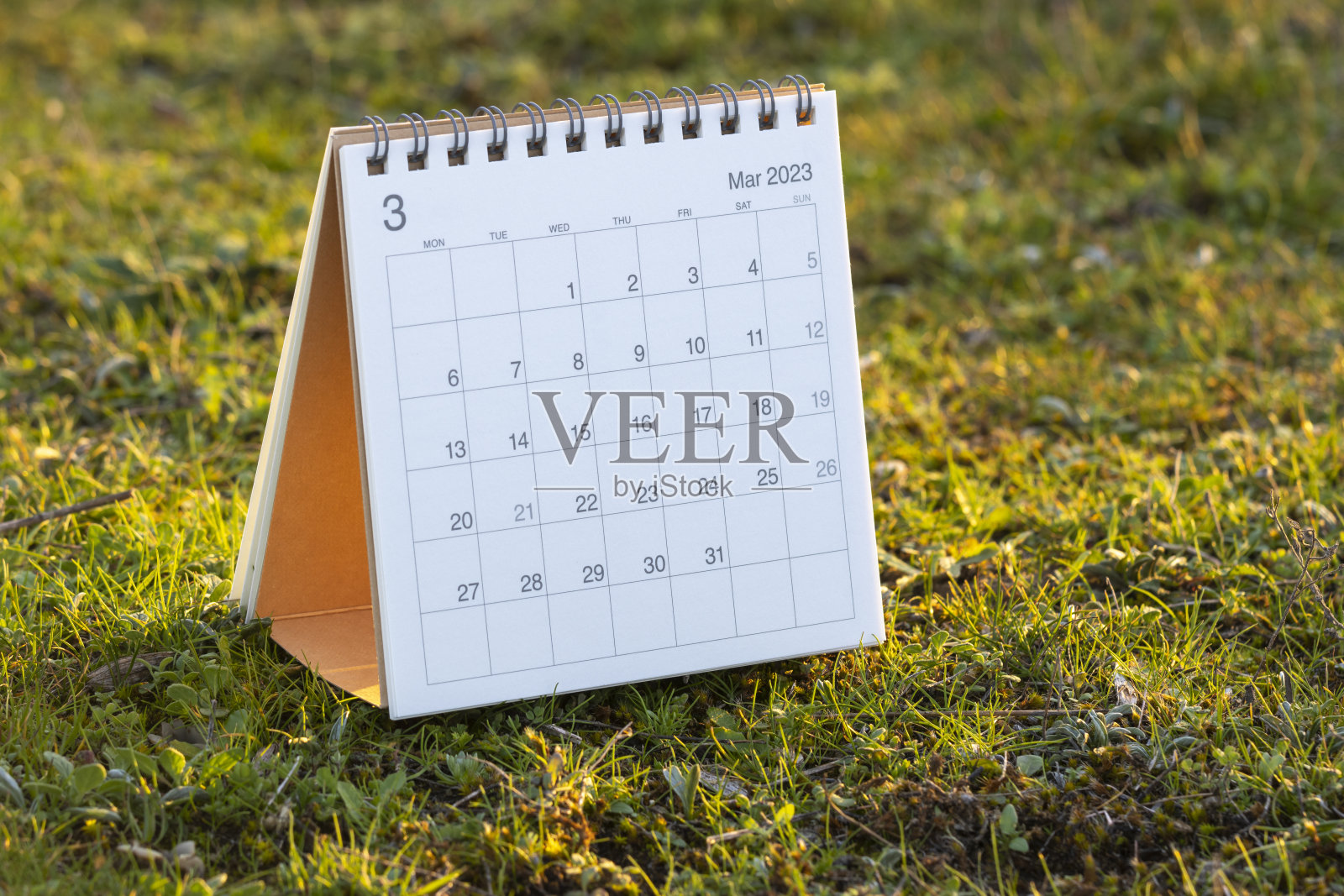2023年的日历，三月照片摄影图片