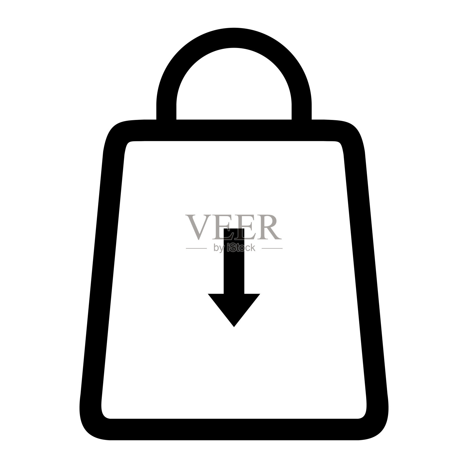 购物袋图标矢量插图图标素材