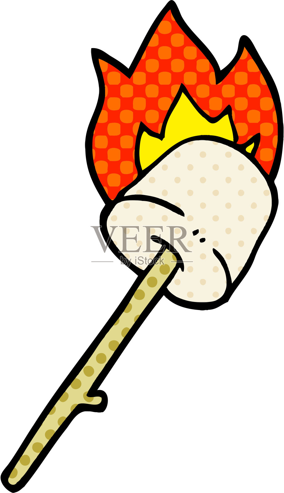 卡通涂鸦棉花糖棒插画图片素材