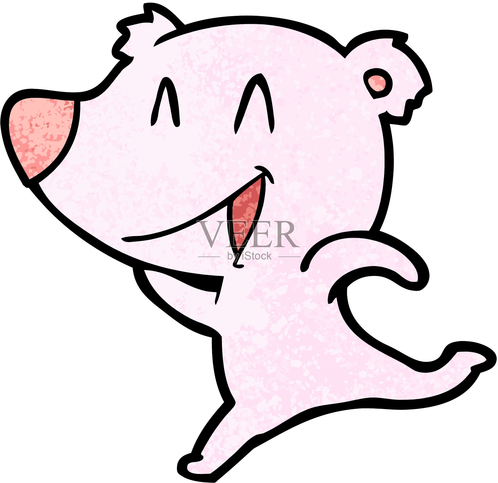 笑熊卡通插画图片素材