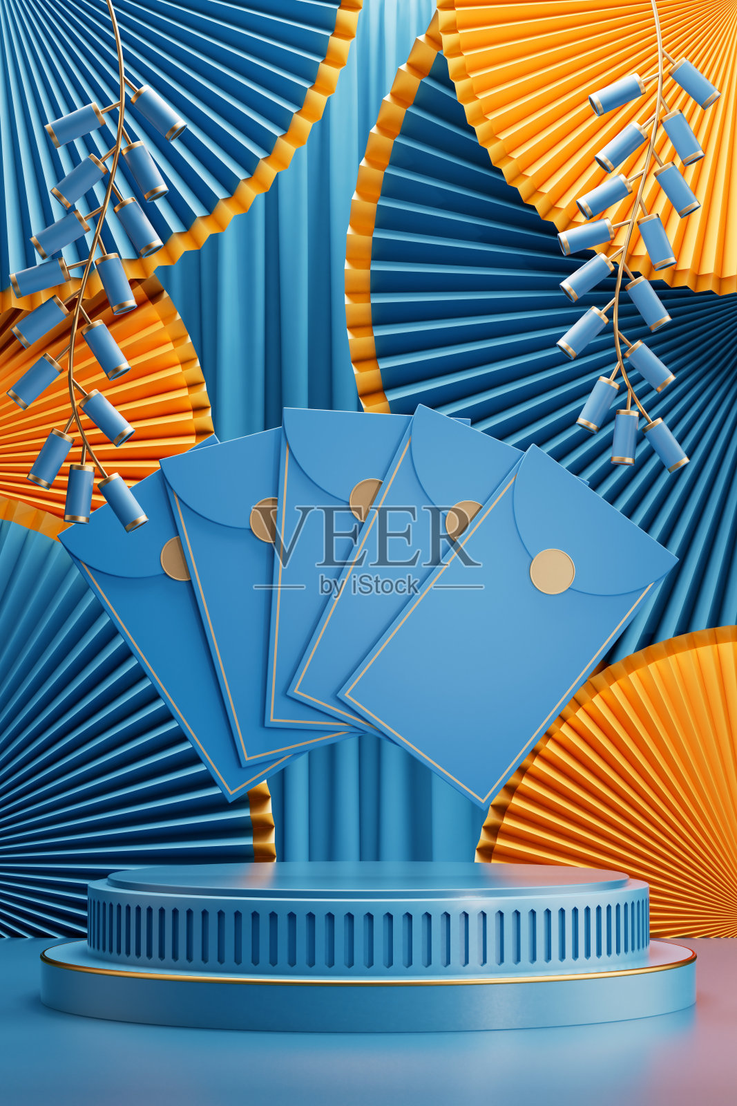 3d渲染中国新年红包照片摄影图片