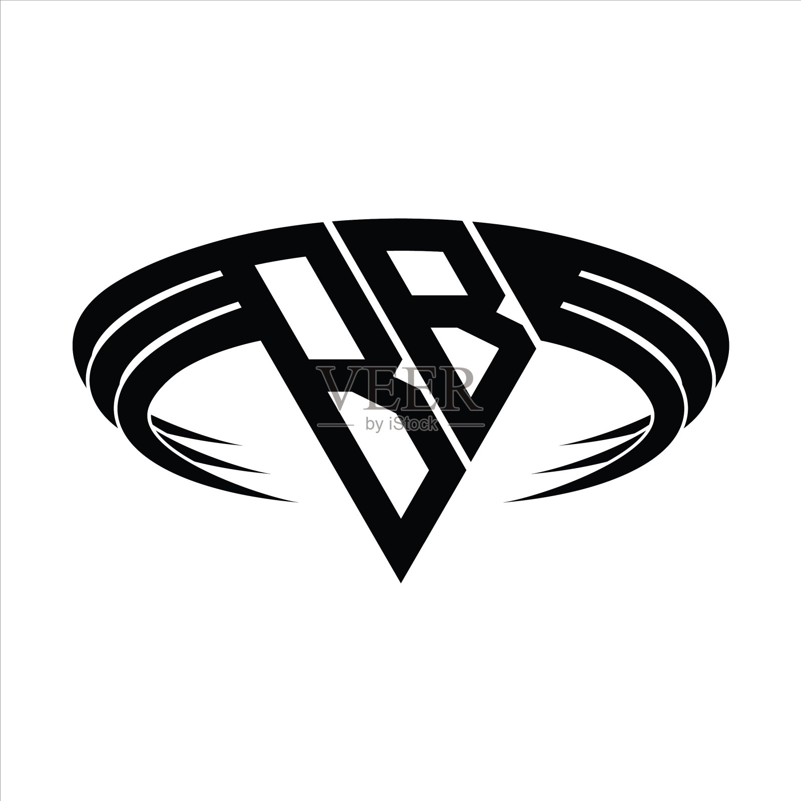 Bb标志字母字母字母与三角形切片插画图片素材