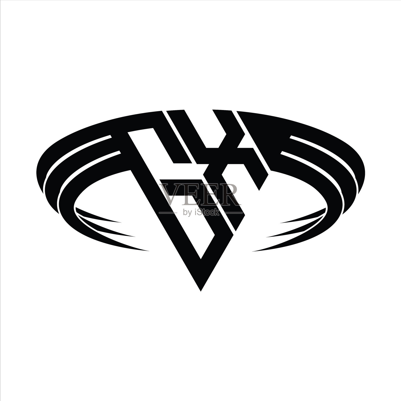 Gx标志字母字母字母与三角形切片插画图片素材