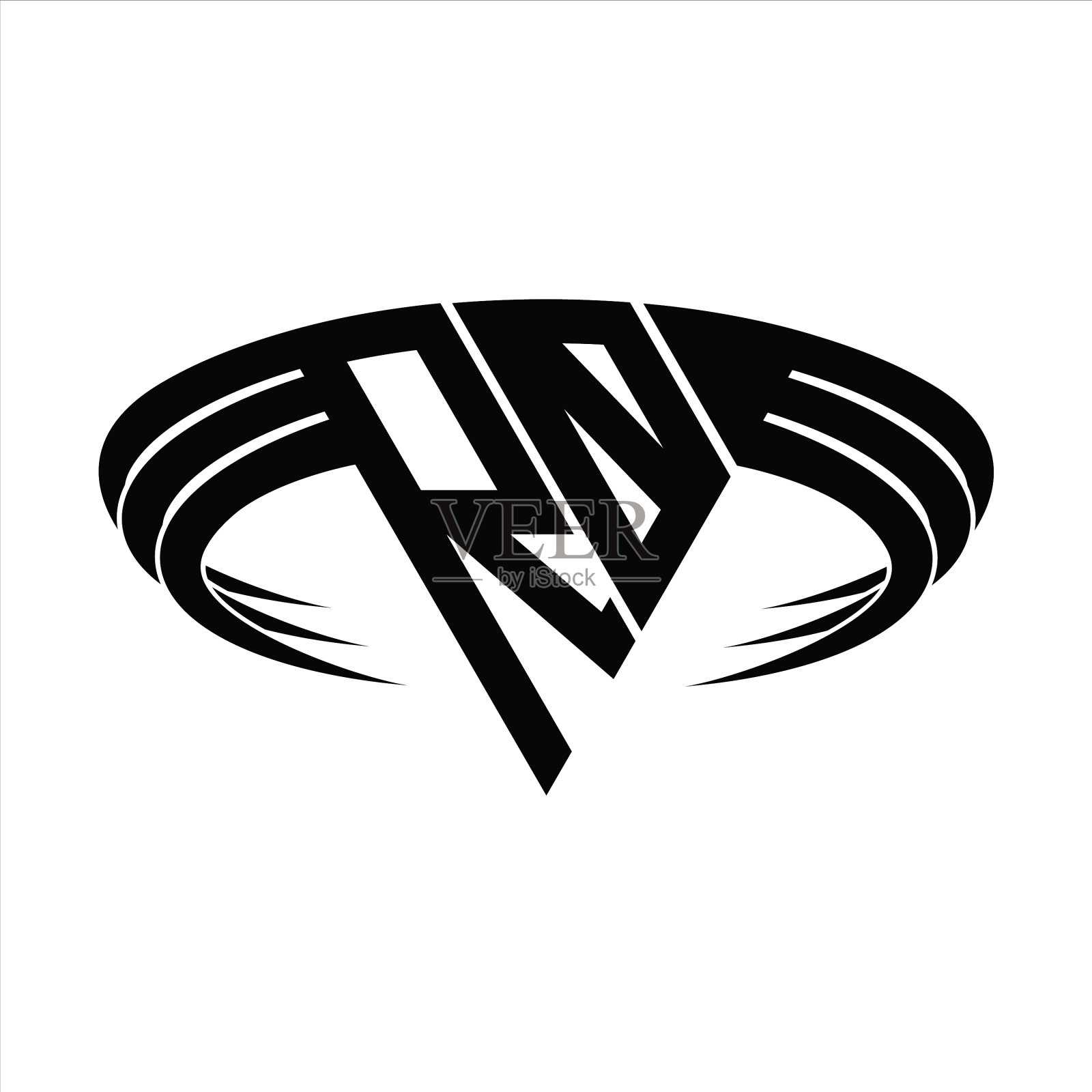 Ro标志字母字母字母与三角形切片插画图片素材