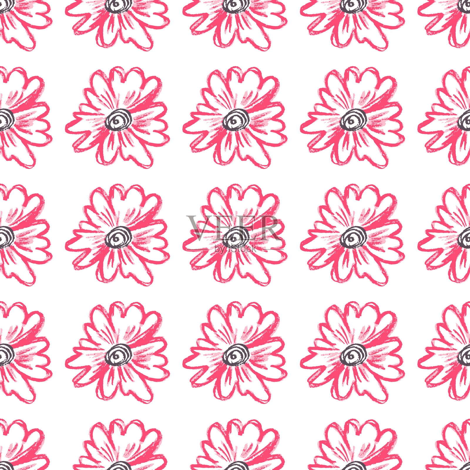 无缝模式。孩子们用蜡笔画画插画图片素材