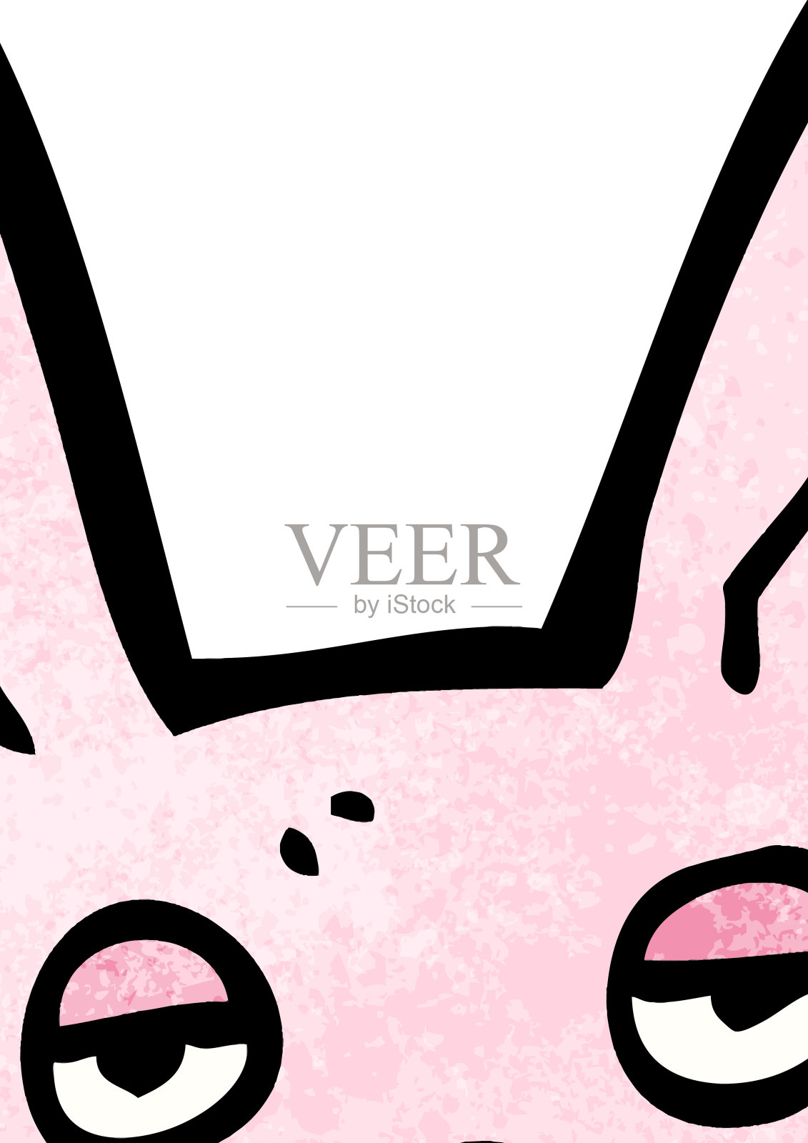 卡通粉兔兔插画图片素材