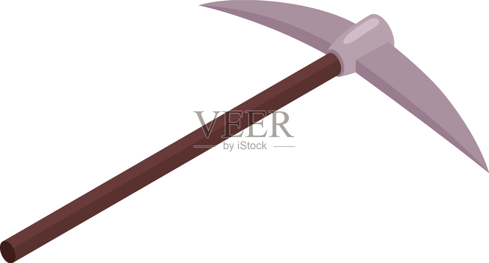 鹤嘴锄采煤工具组成设计元素图片