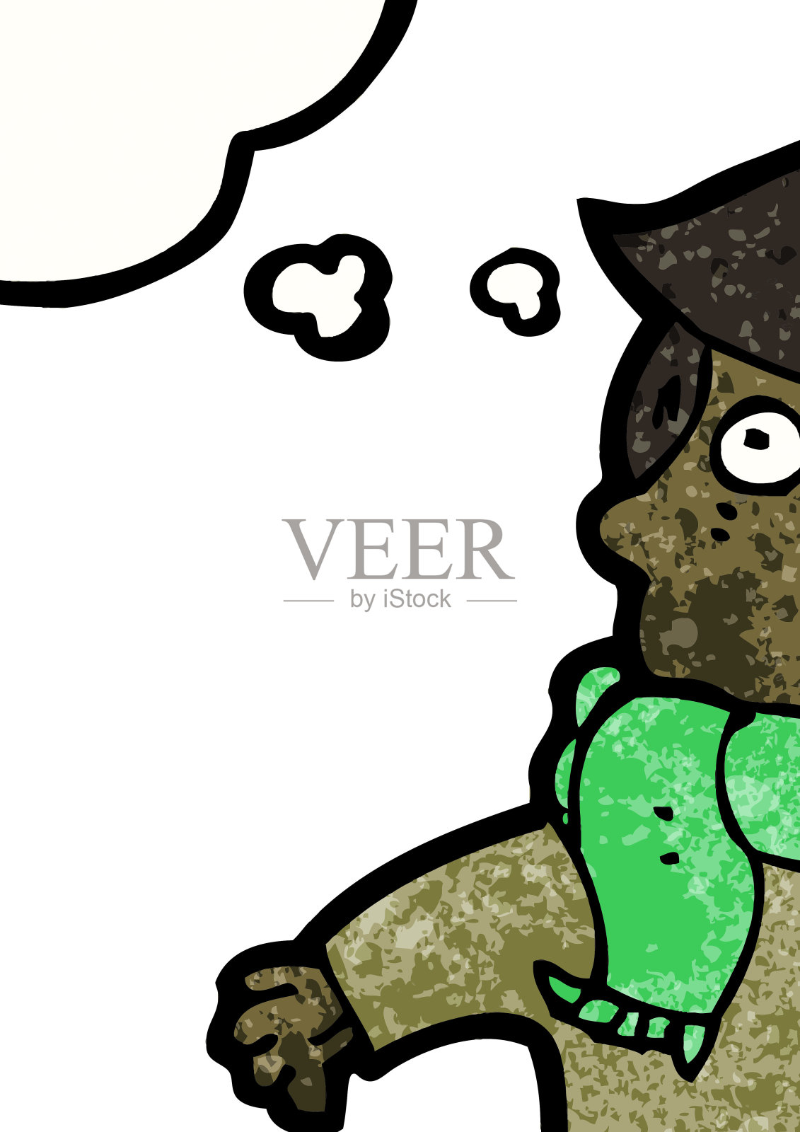 戴围巾的卡通男人插画图片素材