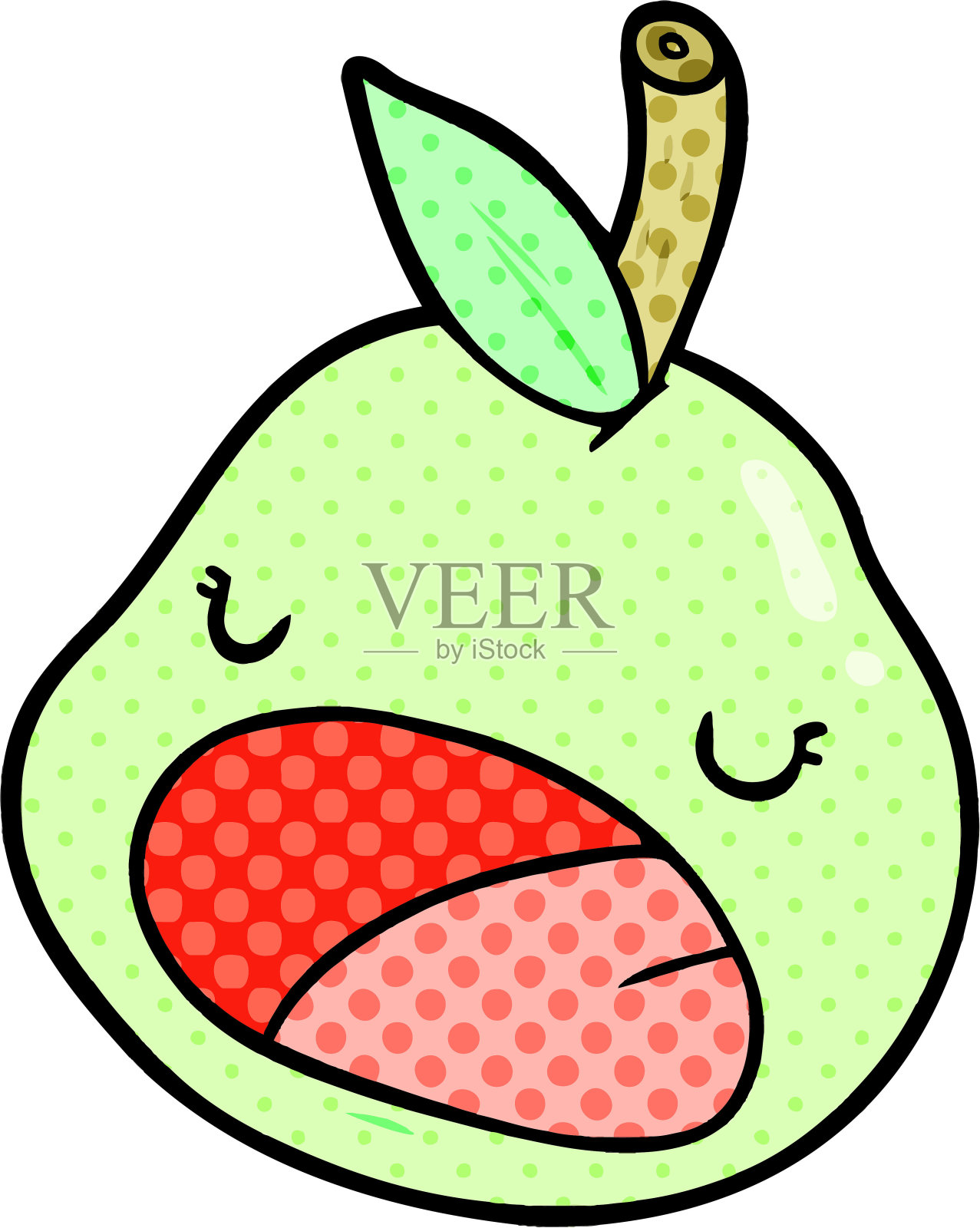 可爱的卡通梨设计元素图片