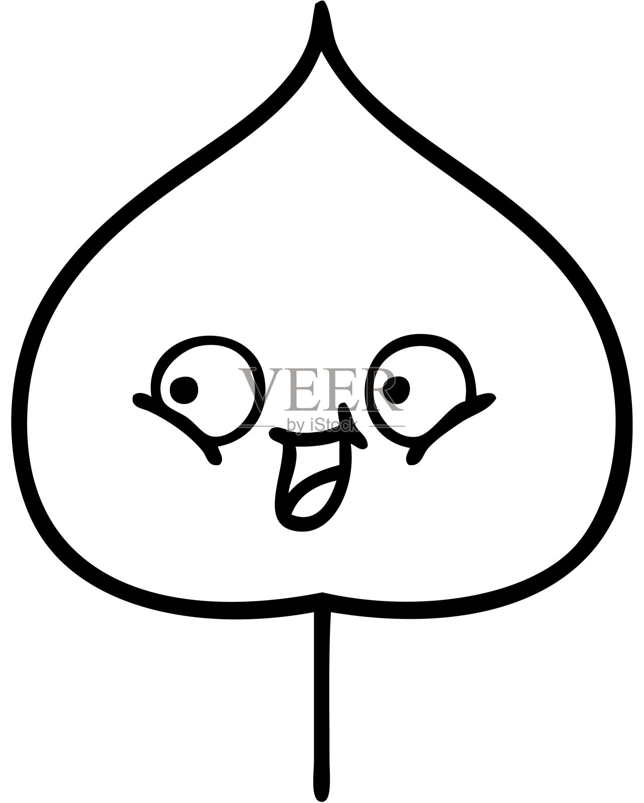 线条漫画的表现叶设计元素图片