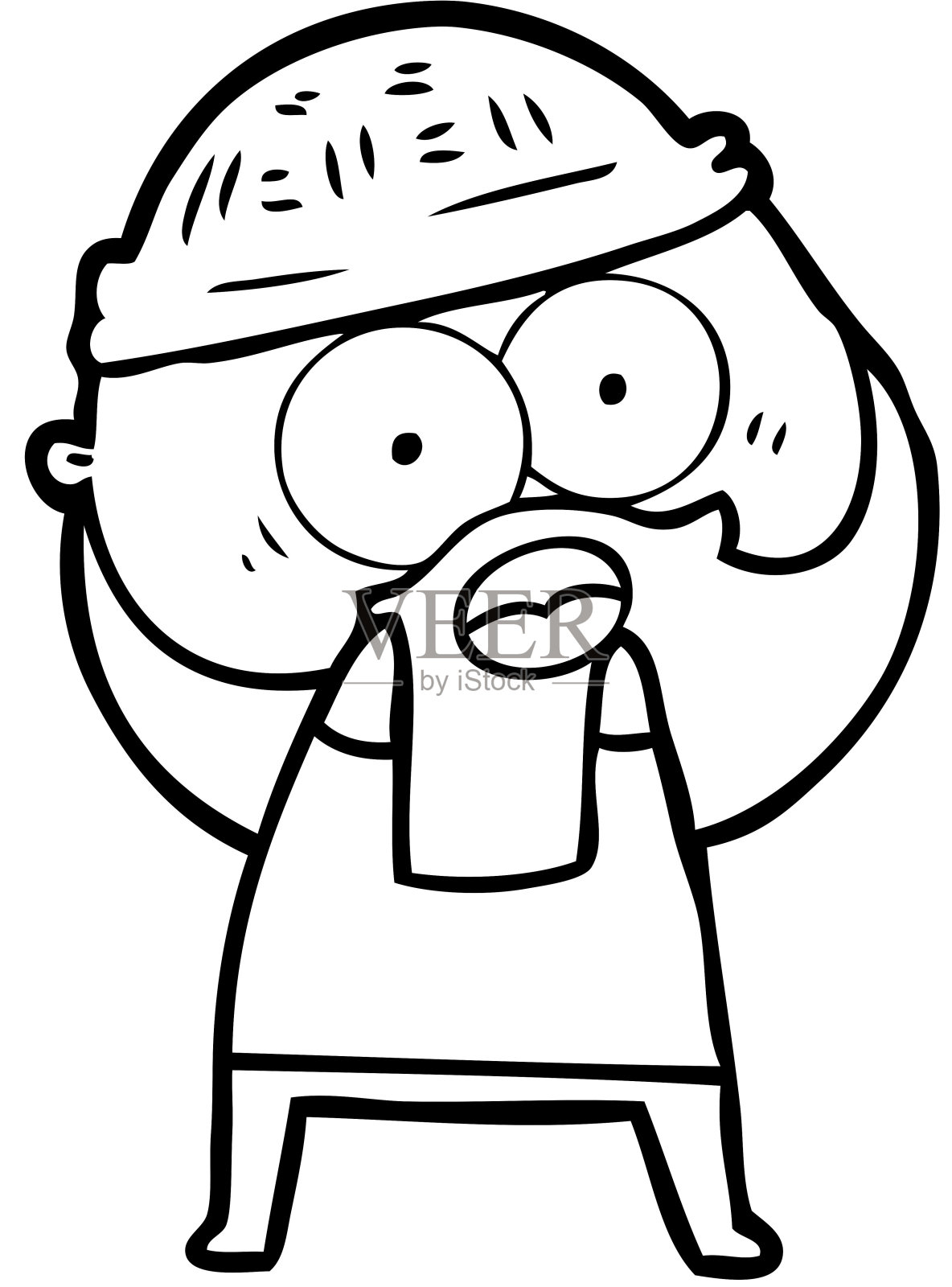 卡通大胡子插画图片素材