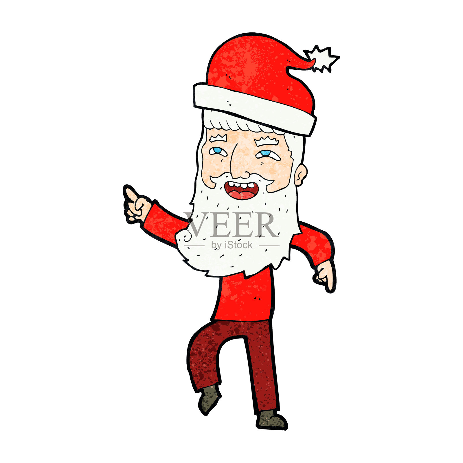 卡通潮人圣诞老人设计元素图片