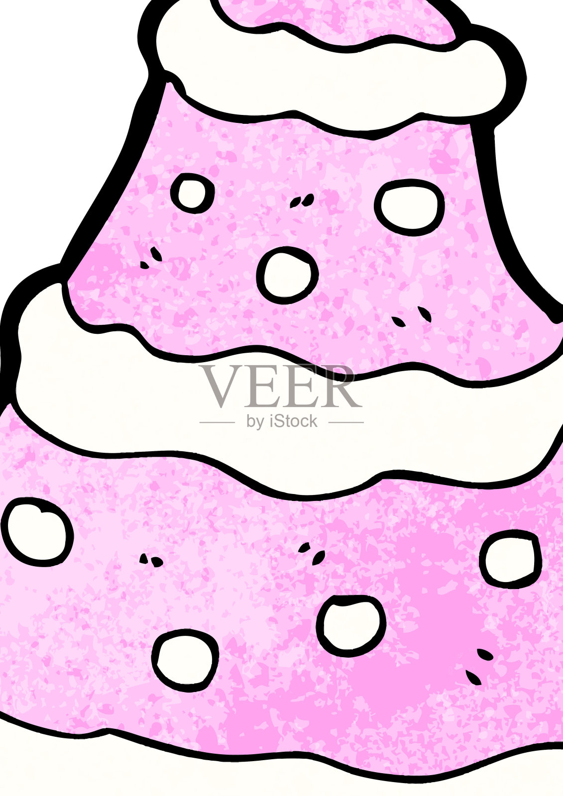 粉色圣诞树漫画设计元素图片