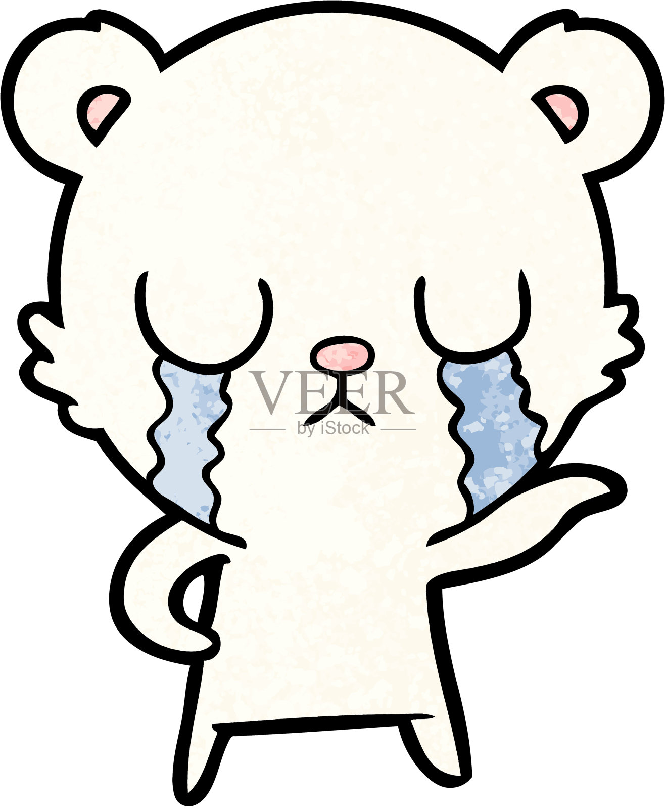 北极熊漫画插画图片素材