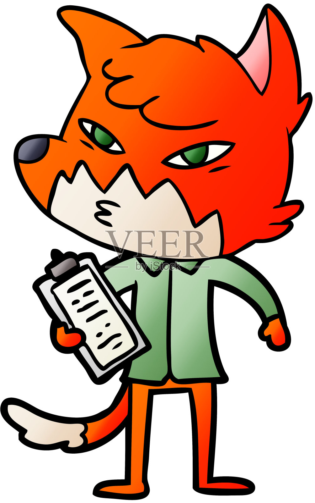 聪明的卡通狐狸设计元素图片