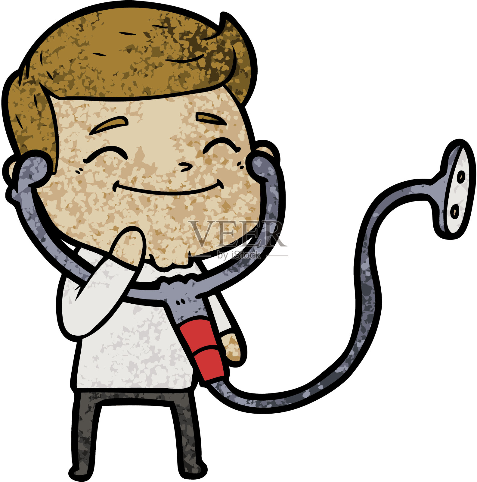 快乐卡通医生插画图片素材