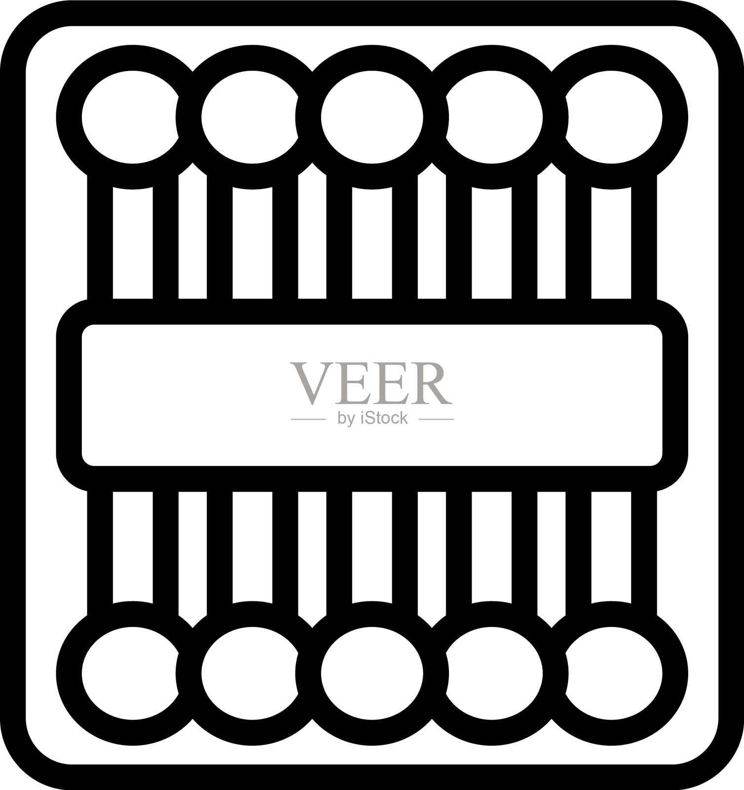 棉签包图标轮廓耳棒插画图片素材