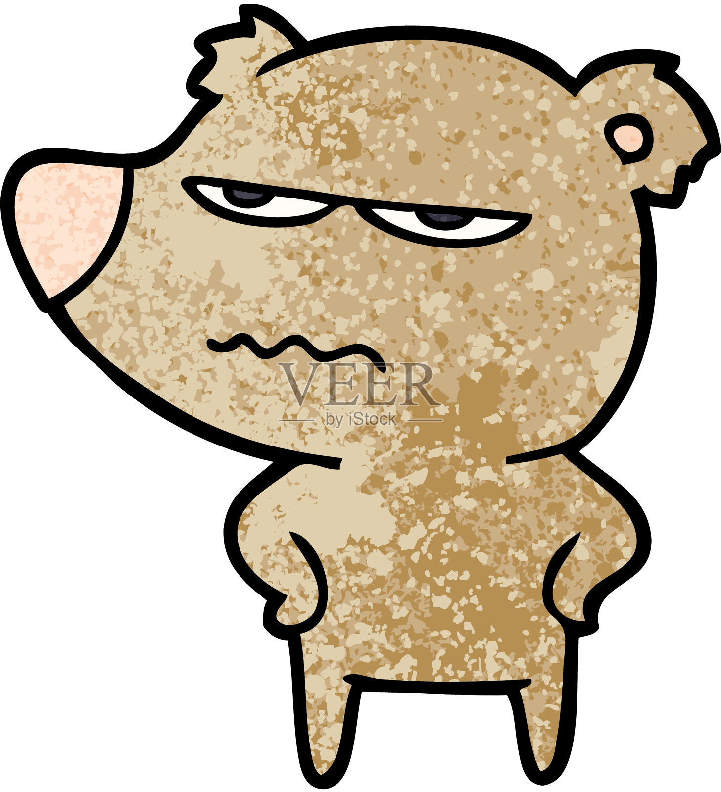 熊卡通人物设计元素图片