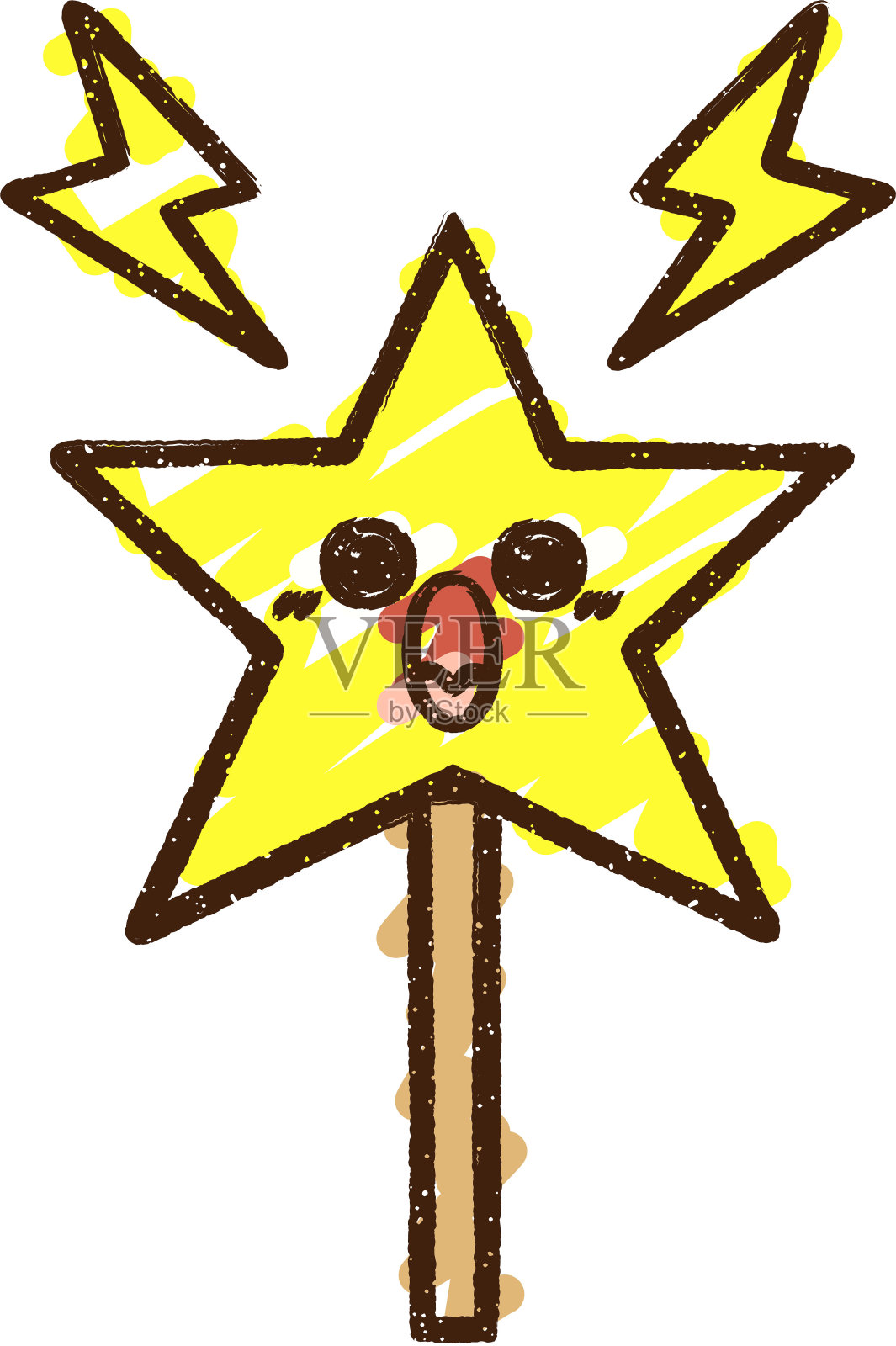 魔棒粉笔画插画图片素材