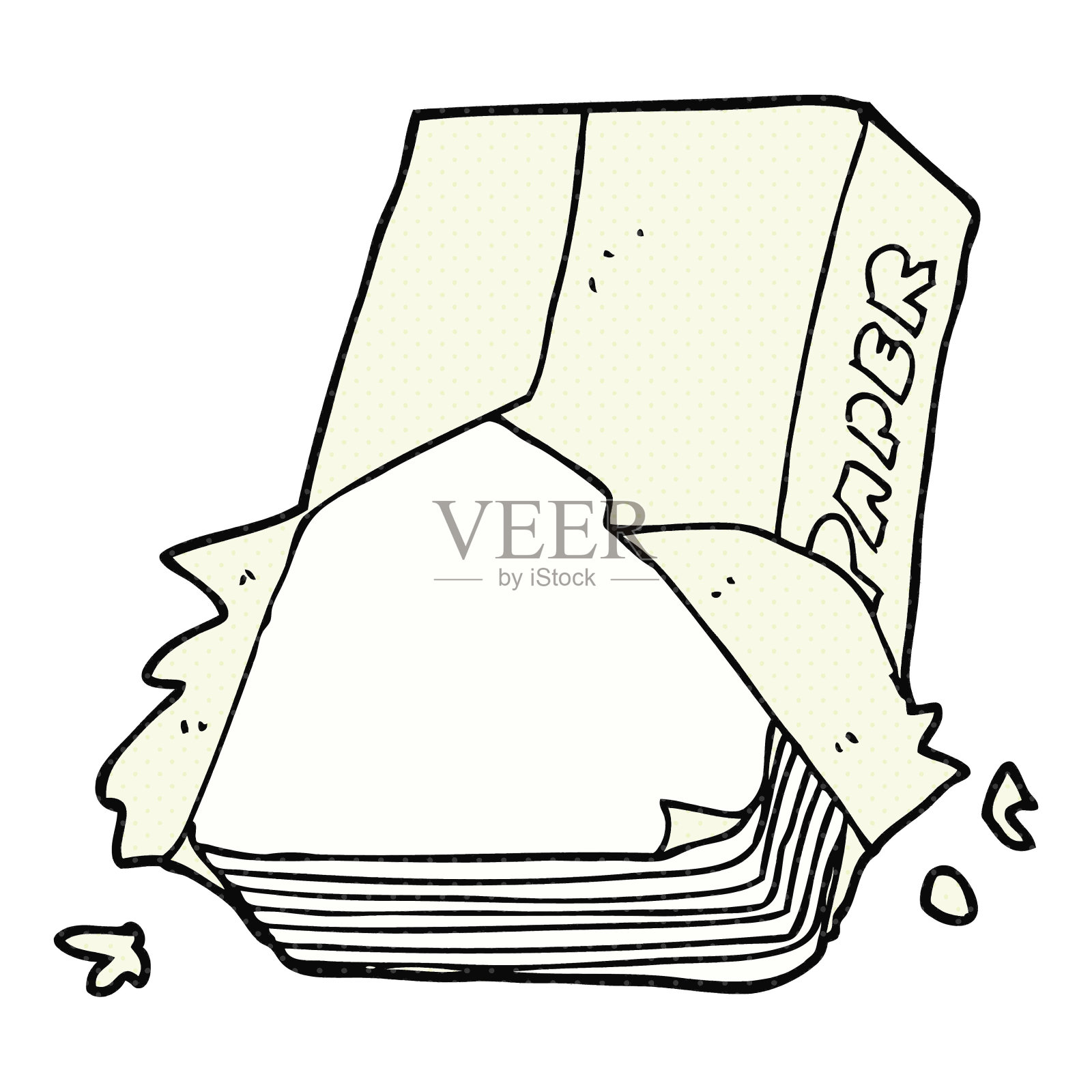 手绘卡通办公用纸插画图片素材