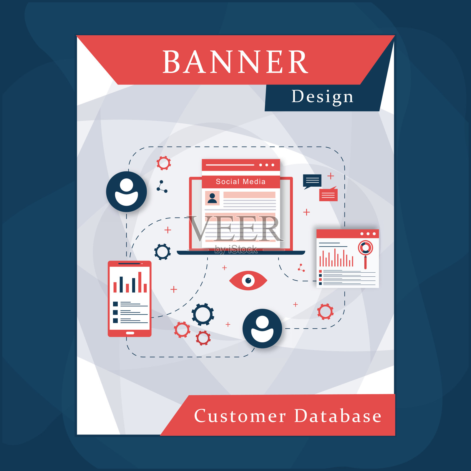 客户数据平台概念插画图片素材