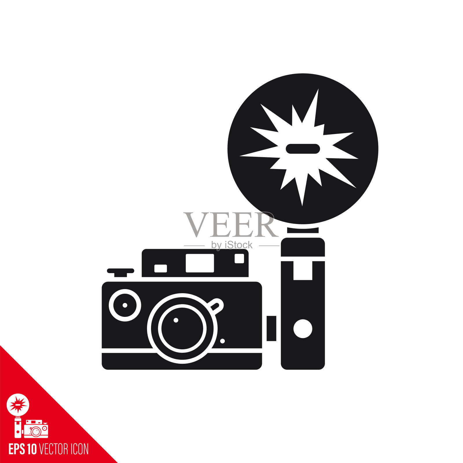 Vinteag相机和闪光矢量图标图标素材