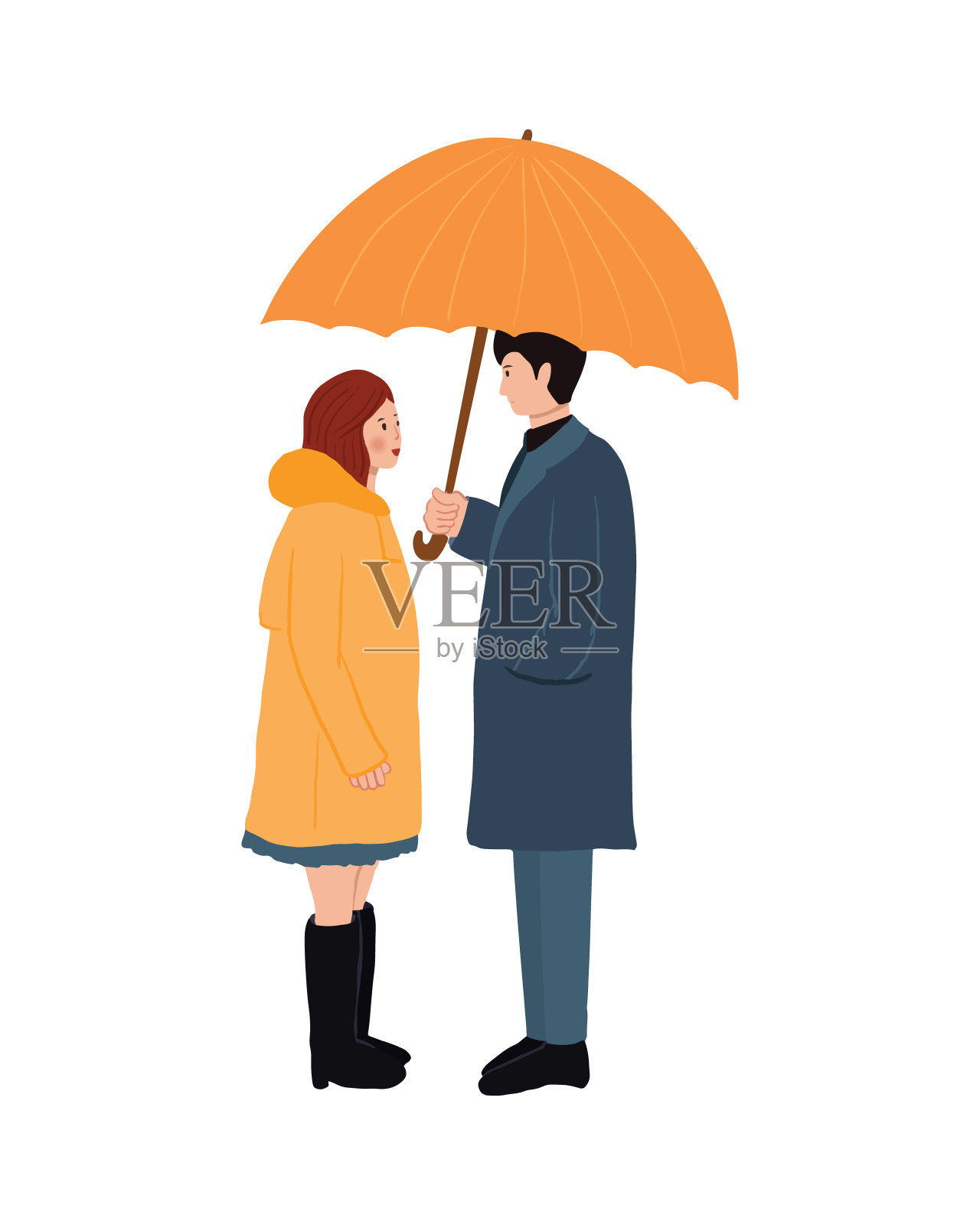 矢量平面情人节庆祝鲜花礼物爱情插图插画图片素材