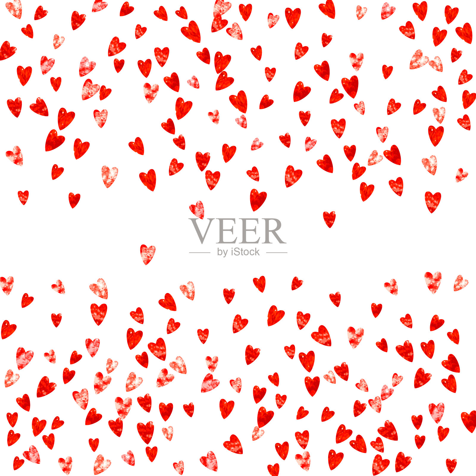 圣瓦伦丁出售五彩纸屑。政党的抽象边界。特殊的帧。粉色快乐壁纸。浪漫的背景。红色时尚概念。玫瑰圣瓦伦丁出售五彩纸屑。插画图片素材