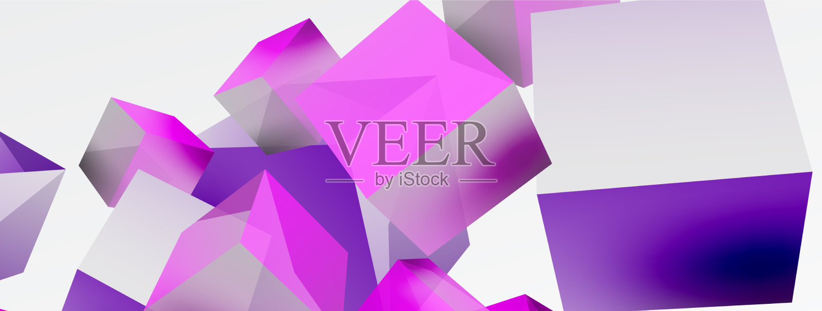 三维立方体抽象背景组成插画图片素材