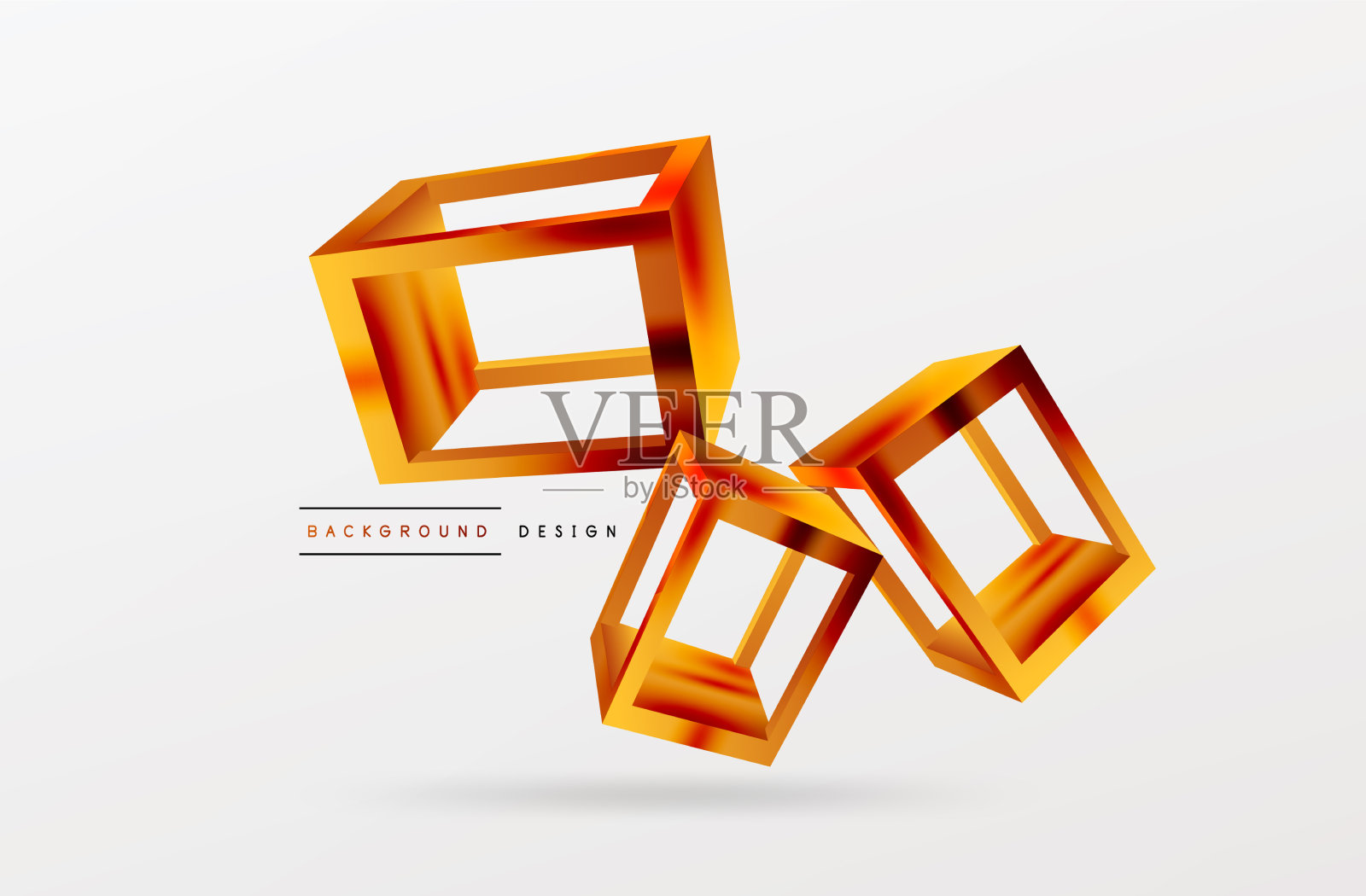 3d立方体形状几何背景新潮插画图片素材