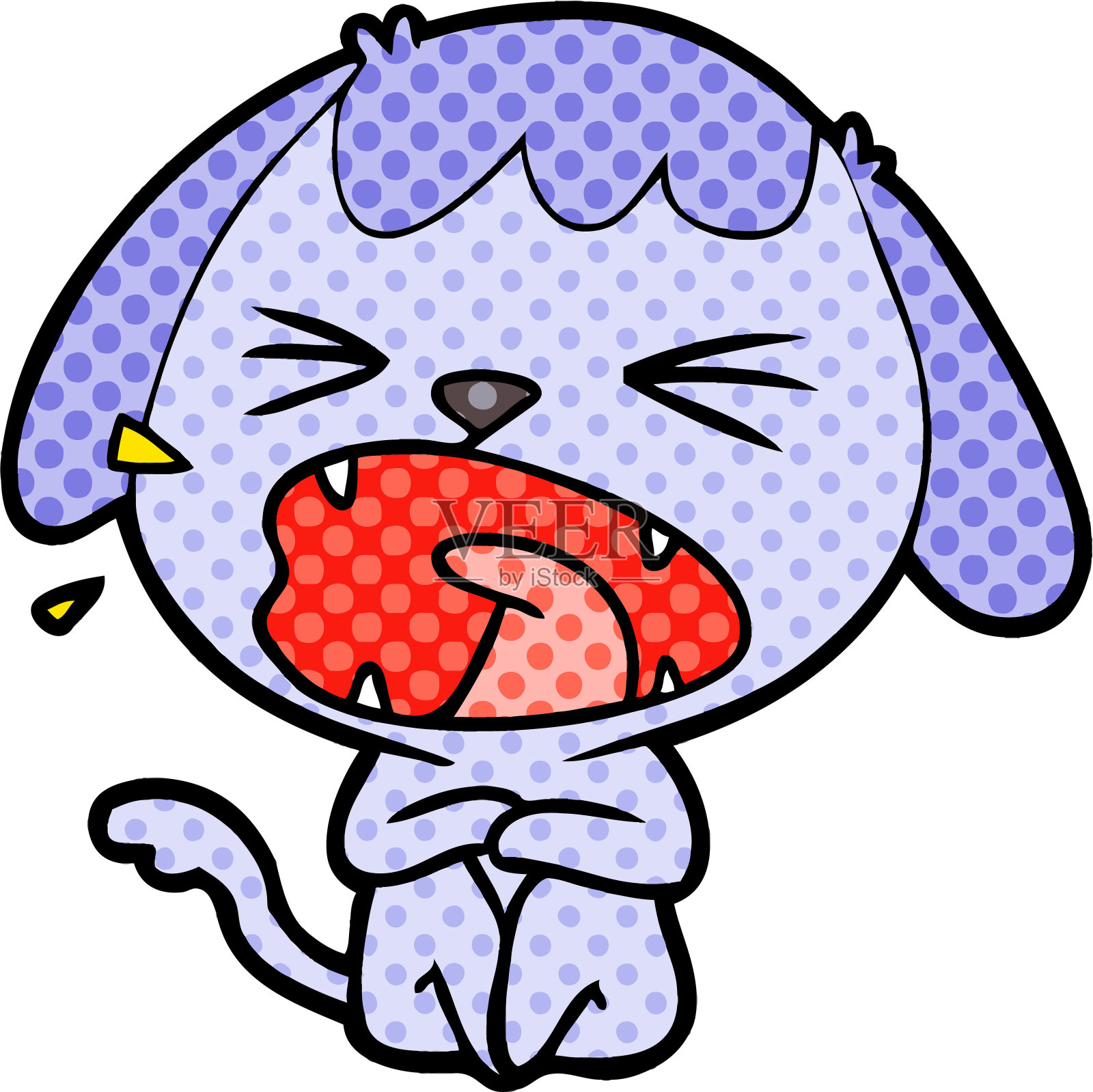 可爱的卡通狗插画图片素材