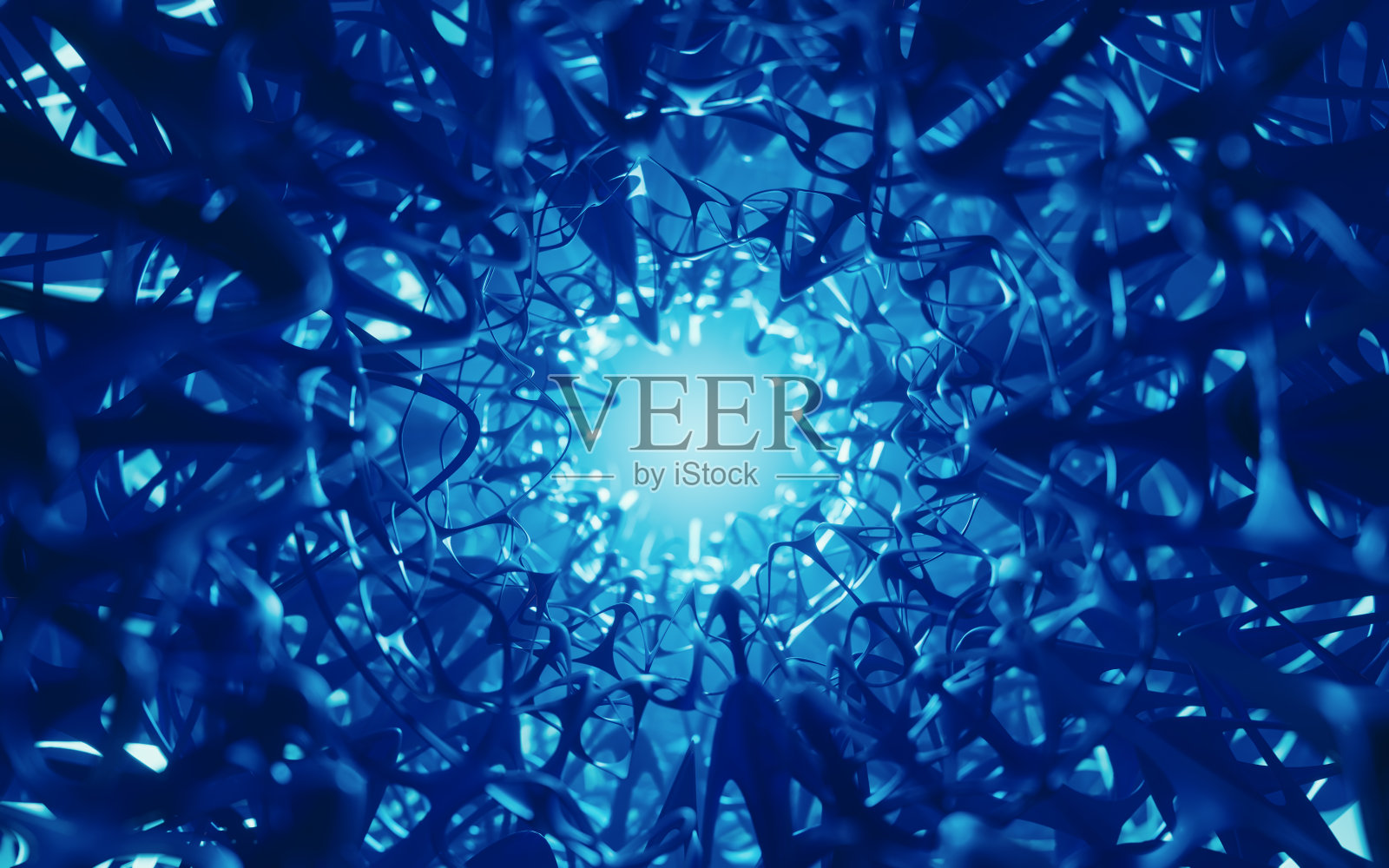 神经网络系统，有机背景，三维渲染。照片摄影图片