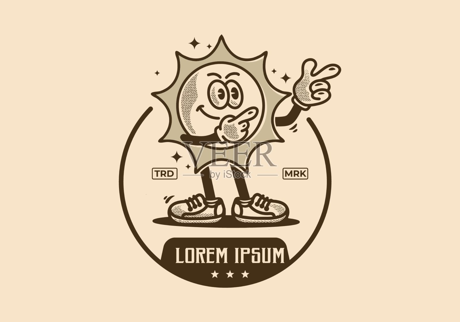 吉祥物人物插图快乐的太阳插画图片素材