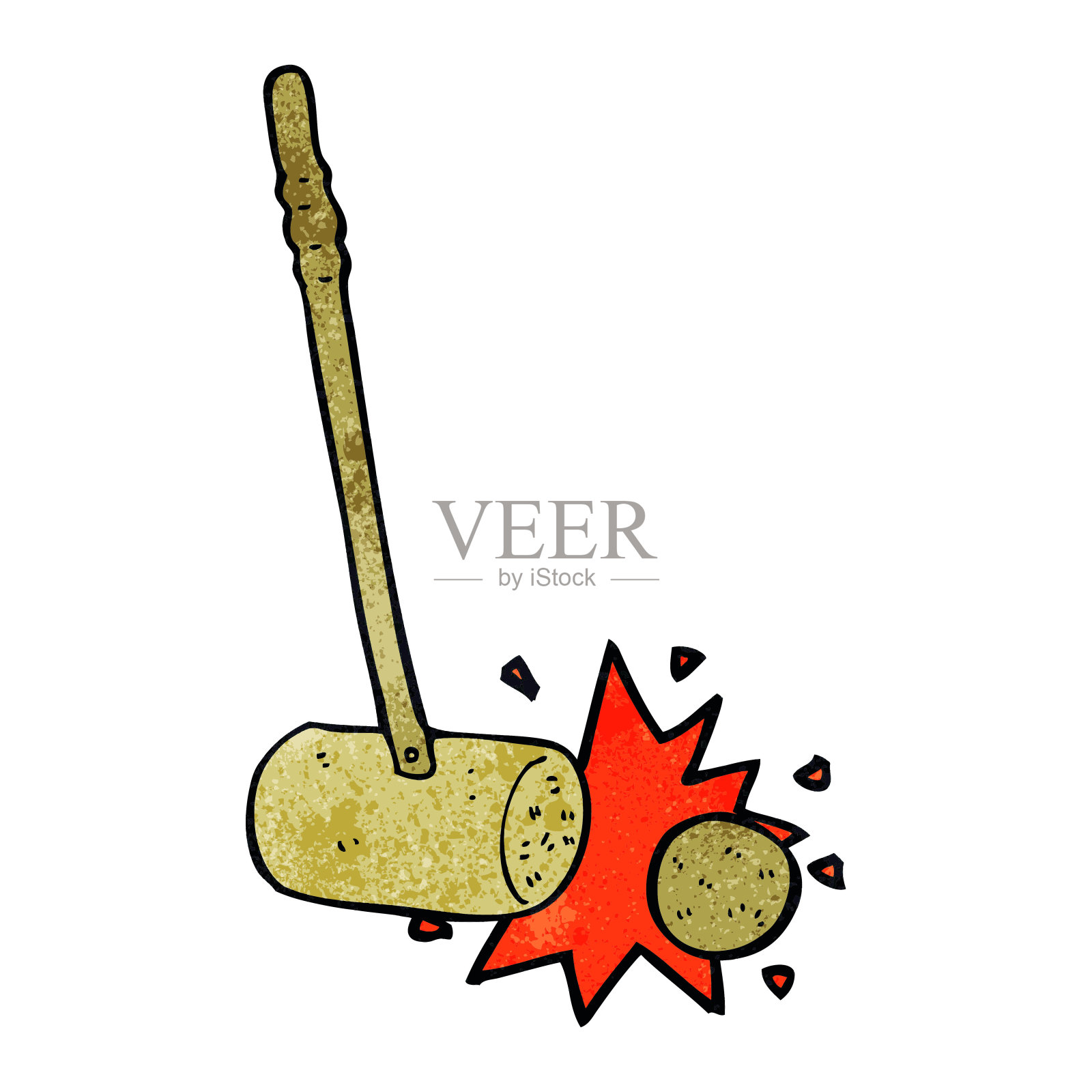 槌球槌击球插画图片素材