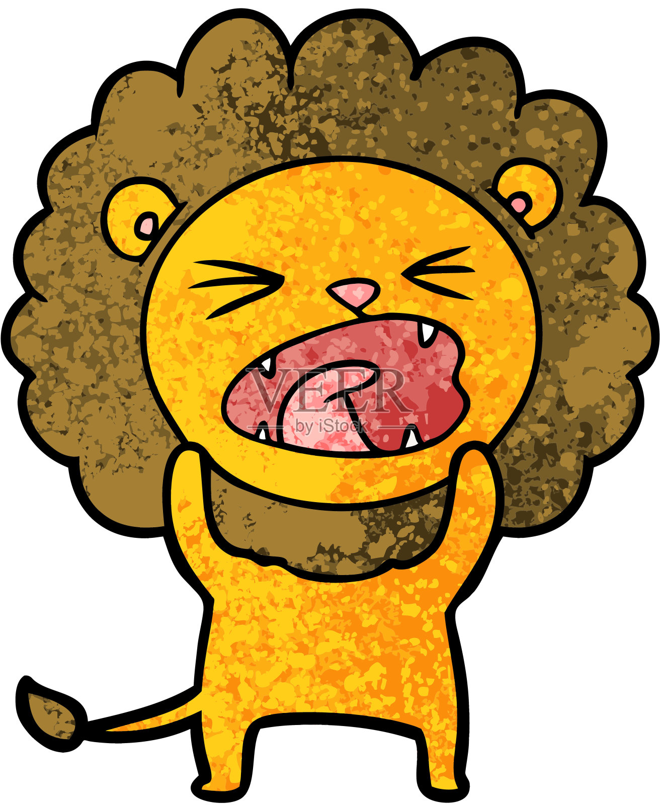 卡通狮子插画图片素材