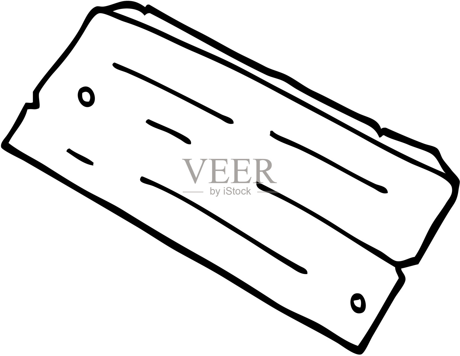 线条画卡通木板插画图片素材