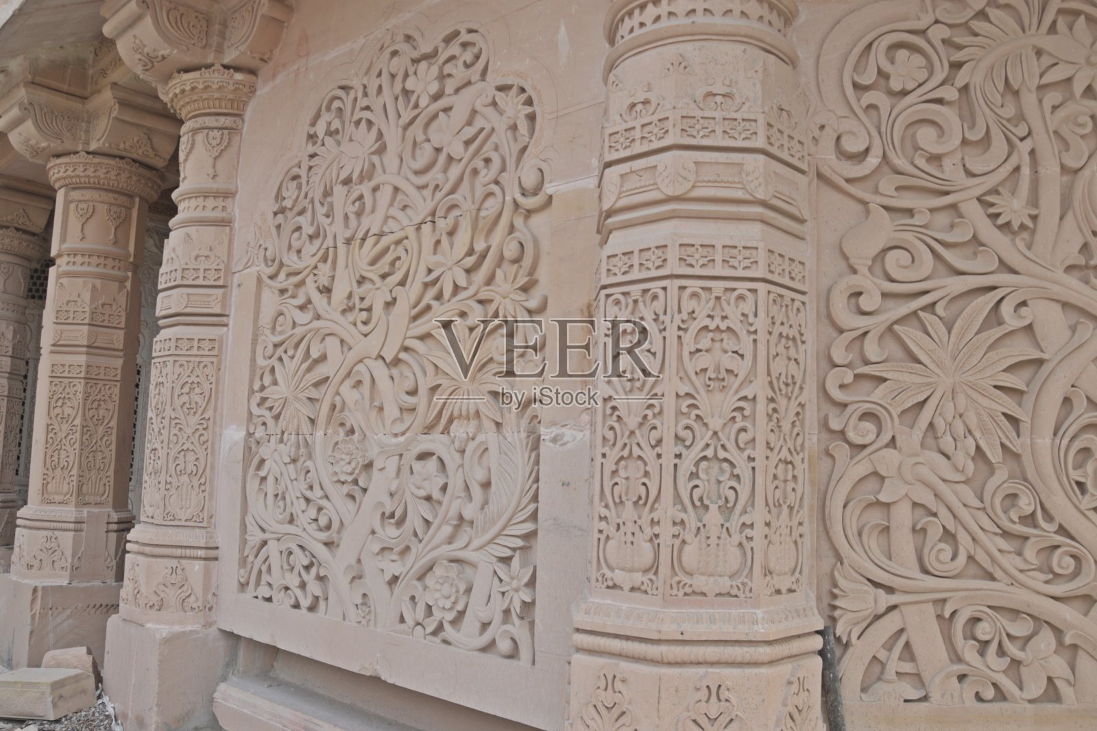 印度罗塔克巴巴塔纳寺的复杂工作照片摄影图片