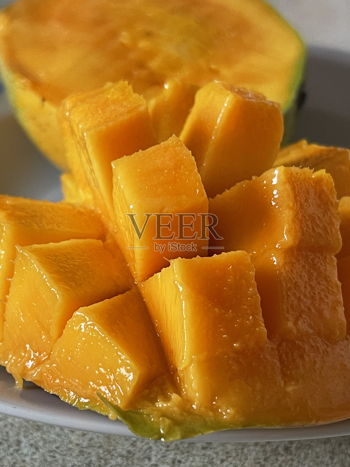 近距离观察美味的芒果照片摄影图片