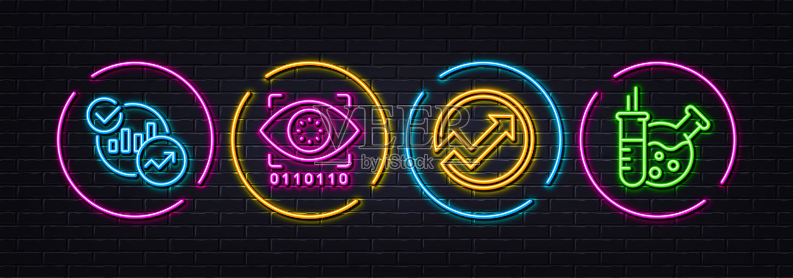 人工智能，审计和统计最小的行图标。对于web应用程序，打印矢量插画图片素材