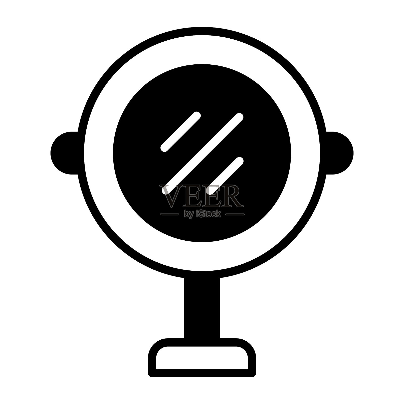 底座镜面矢量设计，梳妆台镜面图标插画图片素材