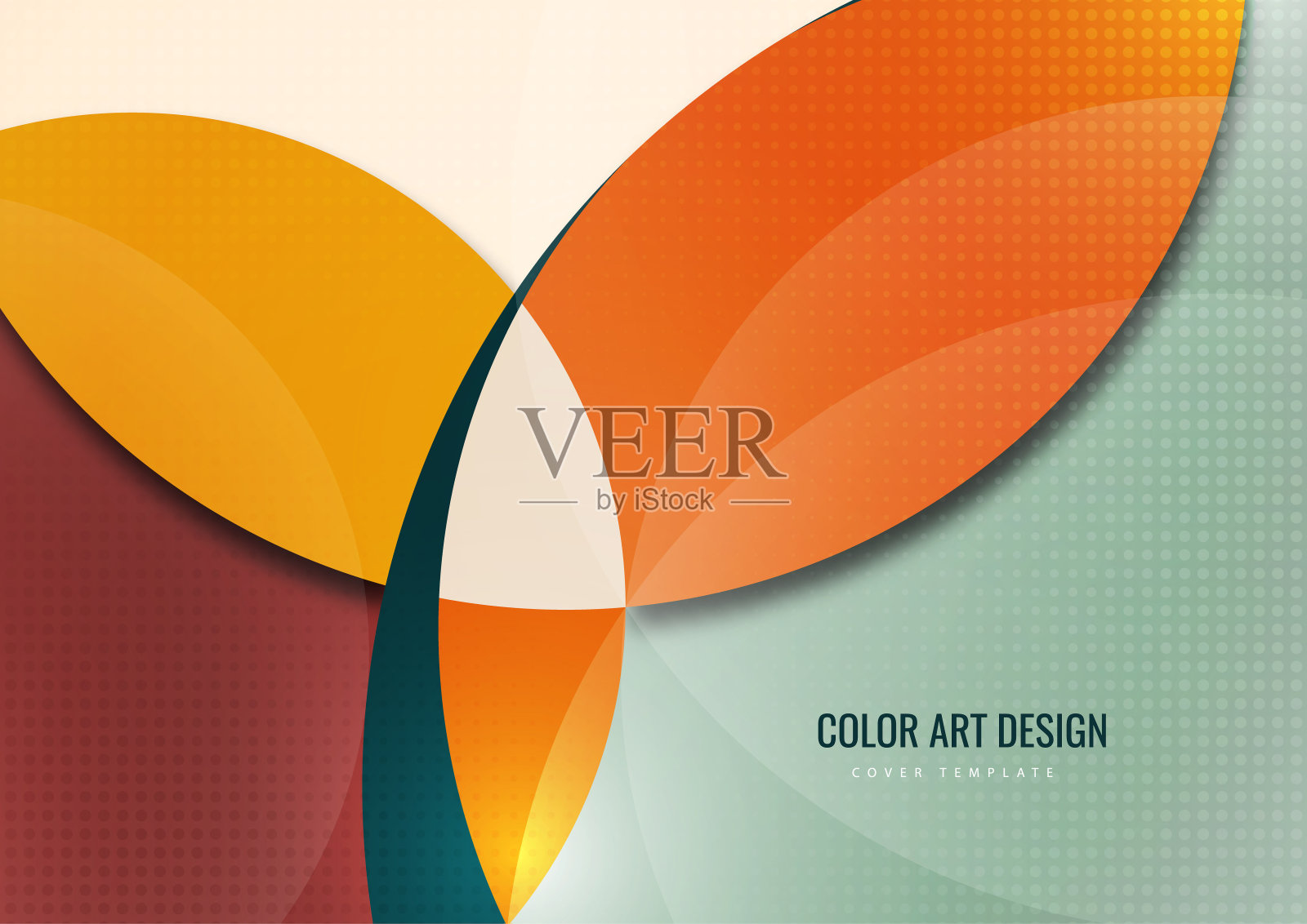 抽象的背景与彩色剪纸形状。公司设计。模板海报，横幅，名片，明信片。向量插画图片素材