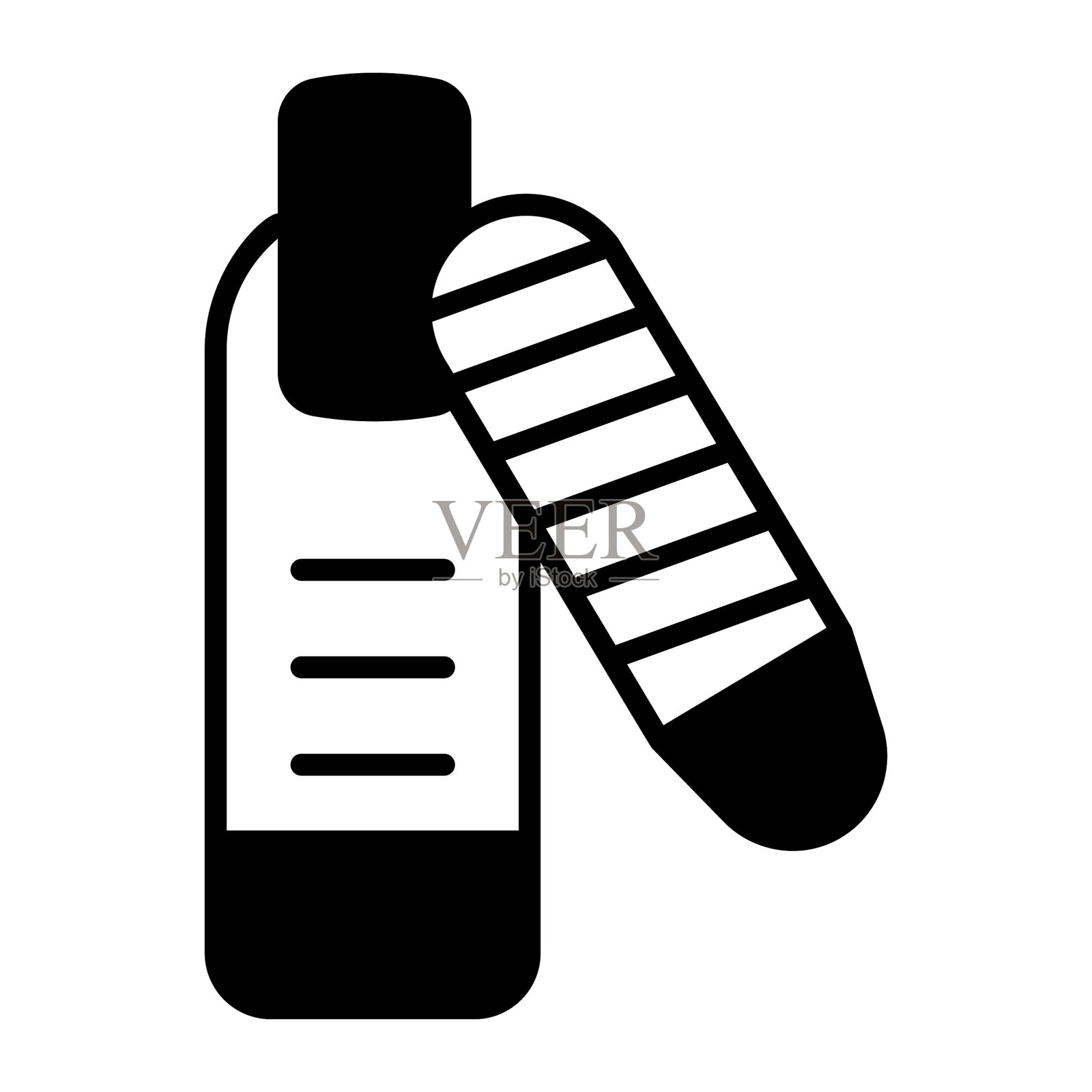 指甲缓冲矢量设计在现代和潮流的风格插画图片素材