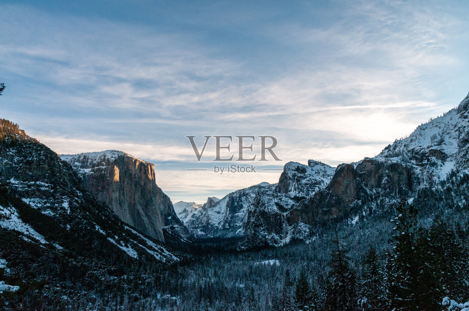 Tunnelview的日出照片摄影图片