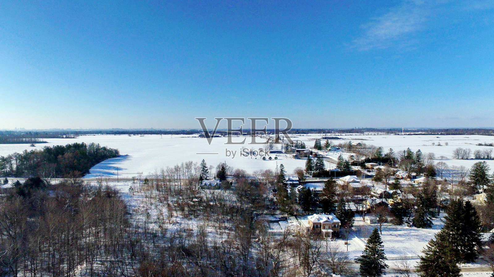 Duffins Rouge农业保护区的农田鸟瞰图照片摄影图片